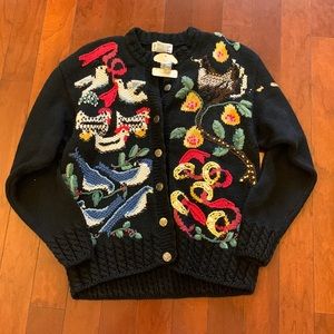NWT Ugly Sweater Orvis Size L Twelve Days of Christmas Cardigan